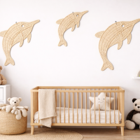 Rotan wanddecoratie Dolphy SET 2